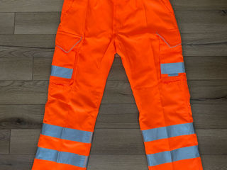 Pantaloni de protectie ,Orange multiple buzunare foto 2