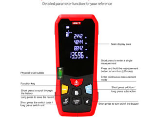 UNI-T LM50A 50m, High Precision Laser Distance Meter, Высокоточный лазерный дальномер. foto 7