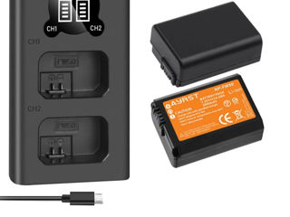 Два аккумулятора Np-fw50+двойное зарядное устройство для Sony foto 2