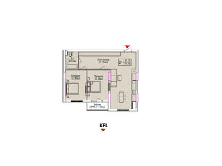 Apartament cu 2 camere, 59 m², Centru, Ungheni foto 8