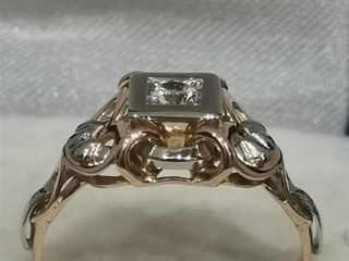 Женское золотое кольцо 750 пробы.Inel din aur 750pr. foto 5