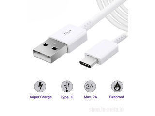 USB to USB-C Cable, Cablu, Кабель 1M Type-C foto 5
