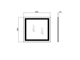 Зеркало Альфа 80 см с LED подсветкой foto 3