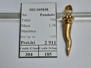 Pandantiv 750 proba 1,76 gr.