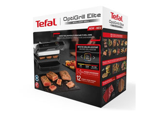 Gratar electric Tefal OptiGrill Elite GC750D30, 2000W, 12 programe, pret: 4499 lei foto 3