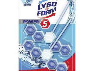 LysoForm Power 5 Limone odorizant, dezinfectant, anticalcar pentru WC, 2 bucăți foto 3