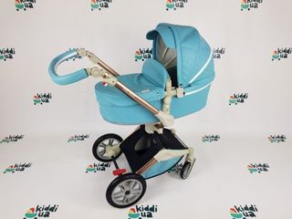 Популярная и красивая коляска Hot Mom 2в1 голубая 2018 еко кожа аналог mima xari foto 4