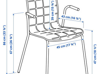 Scaun de birou cu țesătură IKEA (gri) foto 8