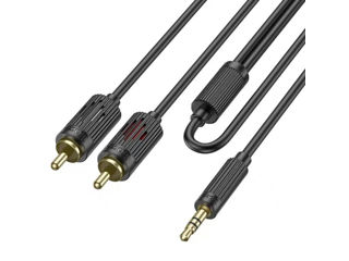 Cablu audio HOCO UPA28 3.5 lotus dublu RCA foto 3