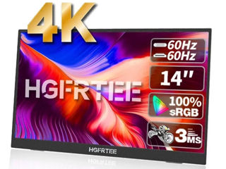 HGFRTEE 14inch 4K(3840*2160) Monitor portativ