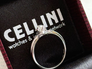 Inel aur alb, cu diamant, marca Cellini foto 3
