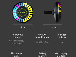 Автомобильная музыкальная ритм-лампа. foto 3