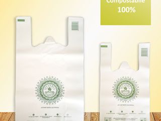Sacoșe biodegradabile - mater-bi (compostabil 100%) certificate tuv austria foto 8