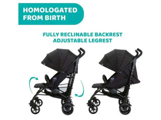 Carucior sport chicco liteway 4 basic , 5 puncte, 0 luni+, negru. promo! foto 3