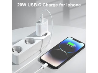 XO L145 20W USB-C+L Port încărcător invers bidirecțional Încărcător rapid cu cablu C la iPhone foto 2