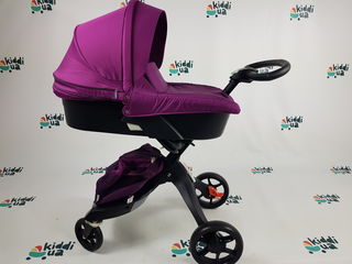 Новинка Новая детская коляска Dsland v8 модель 2в1 люлька прогулка фиолетовая аналог stokke foto 8