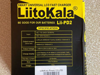 Зарядка для аккумуляторов LiitoKala LII-PD2 18650 foto 6
