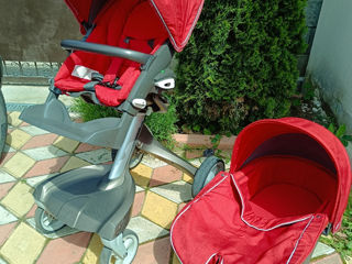 Cărucior 2 in 1 Stokke V3 roșu foto 2