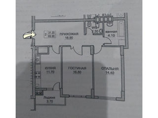 Apartament cu 2 camere, 70 m², Buiucani, Chișinău foto 3