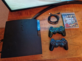 PS3 slim+ джостики+ GTA5 foto 3