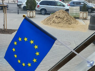 Stegulete Republica Moldova si Uniunea Europeana 22*14 cm cu baghet foto 4