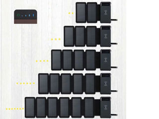 Солнечная=6=секционная панель. Имеет USB-Port и Power-Bank с беспроводной зарядкой в комплекте!!!