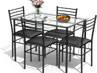 Set masă cu 4 scaune Costway foto 4