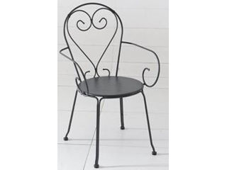 Scaun de metal MOKA (negru)