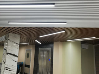 Corpuri de iluminat interior led liniare, panlight, lampa LED suspendata office, banda LED, GTV foto 6