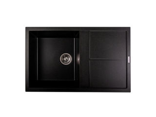 Chiuvete bucatarie ELEFANT PREMIUM cu piatra artificiala SELENA 7850 Negru Auriu