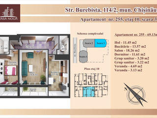 Apartament cu 2 camere, 71 m², Botanica, Chișinău foto 9