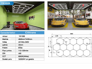 Hexagon led detailing led tavane foto 11