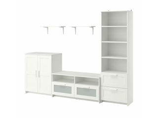Living Ikea Brimnes / Burhult White 258x41x190 cm