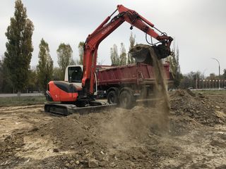 Sapam cu excavator  calitativ si rapid transportam cu autobasculanta volum 16 m3 cotlovan PGS. foto 5