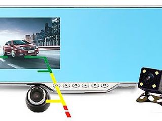 Видео регистратор зеркало с камерой заднего вида , навигатор , сенсор 5 inch , WiFi , Android foto 2