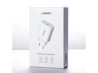 Incarcator Priza Ugreen 60450, Port USB-C 3.0, QC 4.0 / 3.0 / 2.0, Europa, 20W, Alb (FARA CABLU) foto 1