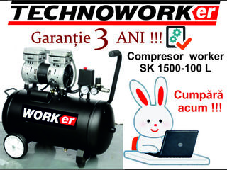 Compresor technowor sk 1500-100 l / cea mai buna alegere / garantie 3 ani/ livrare la domiciliu! foto 9