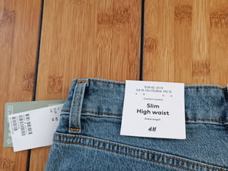 Новые джинсы H&M, slim, high waist. Размер 42 foto 7