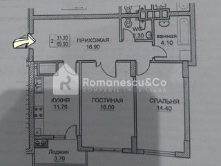 Apartament cu 2 camere, 70 m², Buiucani, Chișinău foto 4