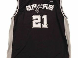 Tricou Vintage Nou Mens Adult Tim Duncan San Antonio Spurs XL Jersey Reebok NBA Basketball