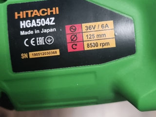 Hitachi аккумуляторная шум, болгарка 36v 6a foto 4