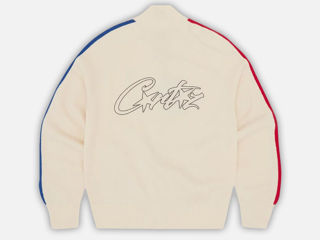 Corteiz Knit zip up fleece cream