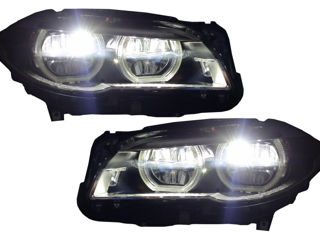 Faruri Full LED compatibil cu BMW F10 F11 5 Seria (2011-2013) Angel Eyes foto 3