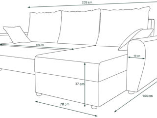 Canapea de colț confortabilă și spațioasă foto 4