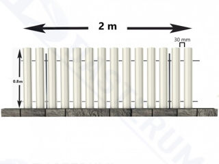 Секции забора из штакетника с глянцевым покрытием / Secție gard "șipcă metalică" cu vopsire lucioasă foto 3