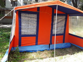 Палатка кенпенг на 4 мест  с тамбурам   в отличном состоянии бризент Испания 4   3 торг уместен foto 1