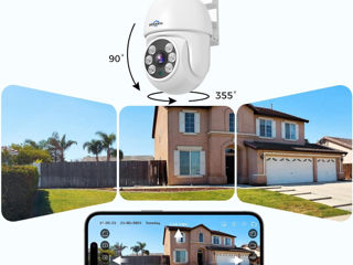 Hiseeu 8Channel 5MP Wifi CCTV NVR Kit 4 Camera Wireless Security System Auto Tracking PTZ Outdoor Wi foto 6