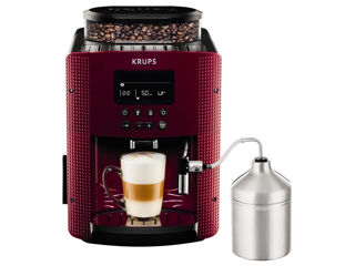 Espressor automat krups essential ea816570, 1.7l, 1450W, 15 bar, rosu-negru. Promo!