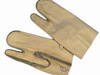 Рукавицы ОЗК (защитные рукавицы, рукавицы сварщика, перчатки трёхпалые foto 1
