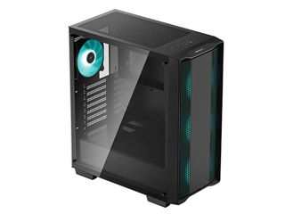Case Atx Deepcool Cc560, W/O Psu, 4X120Mm Led Fans, Mesh Front, Tempered Glass, Usb3.0, Black